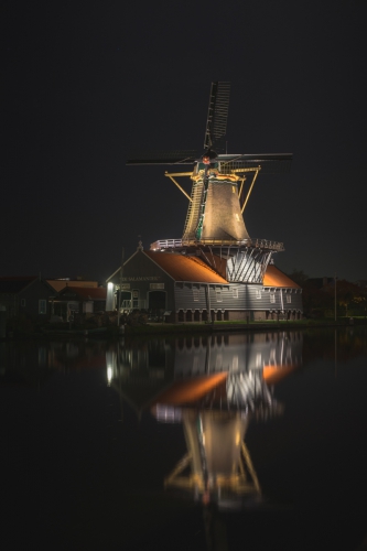 Windmill by night